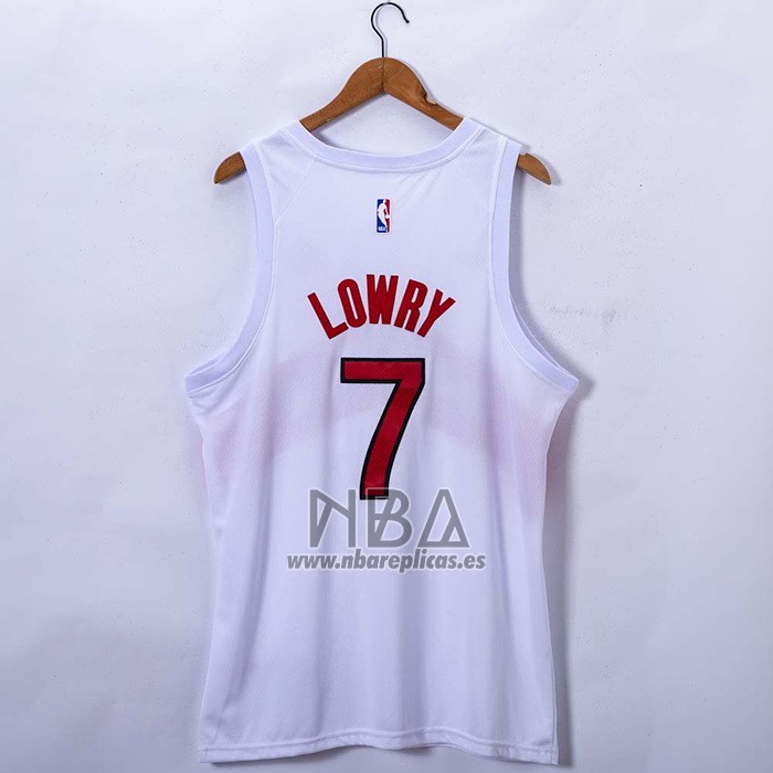 Camiseta Toronto Raptors Kyle Lowry NO 7 Association 2020-21 Blanco